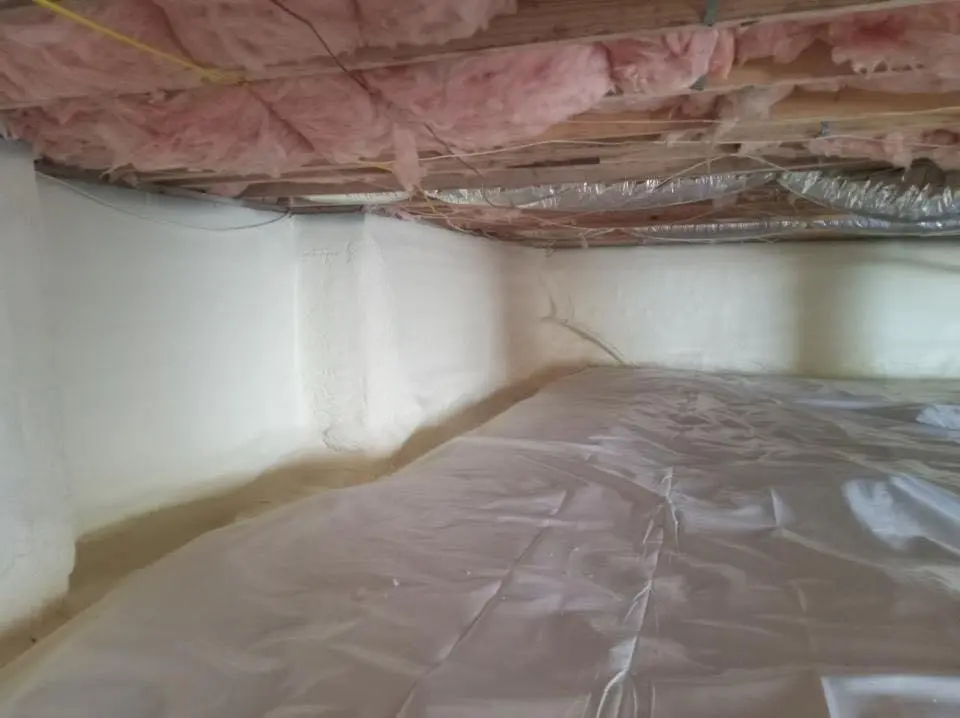 Crawl space encapsulation with closed-cell spray foam for Flat Roof Repair in West Carson
